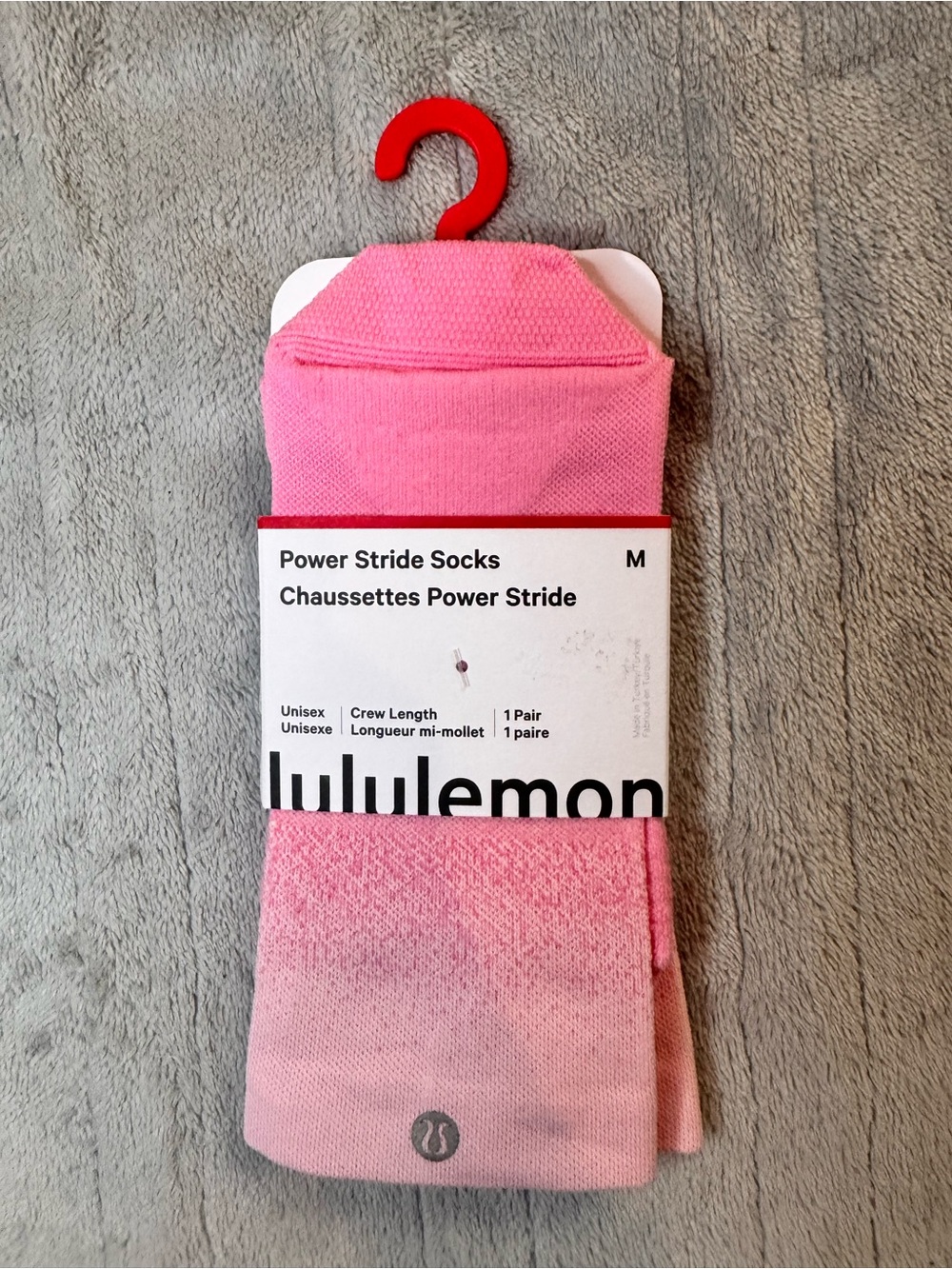 lululemon athletica Pink Power Stride Crew Socks